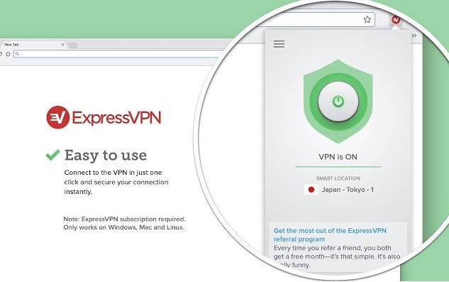 ExpressVPN tarjoaa vankan Chrome VPN-laajennuksen

