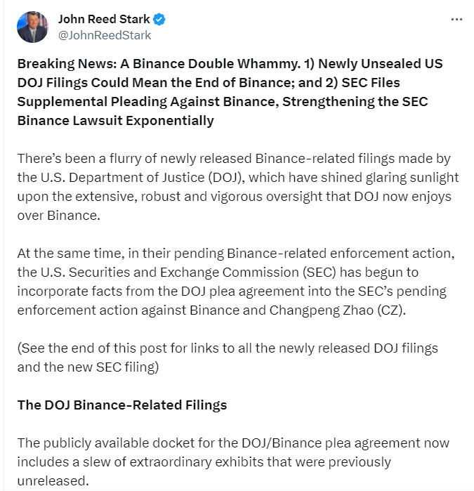 Binance DOJ Filings - Regulatory Challenges Unveiled (Binance DOJ Filings - Regulatory Challenges Unveiled)
