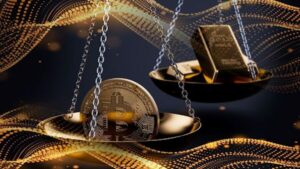 Kultaharkkojen ja bitcoinien vertailu - visuaalinen esitys vuoden 2024 markkinataistelusta