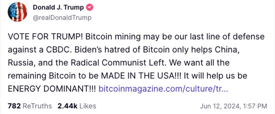 Trump-tapasi-US-kryptokaivosyhtiöiden-huippujohtajia-Bitcoin-louhinnasta