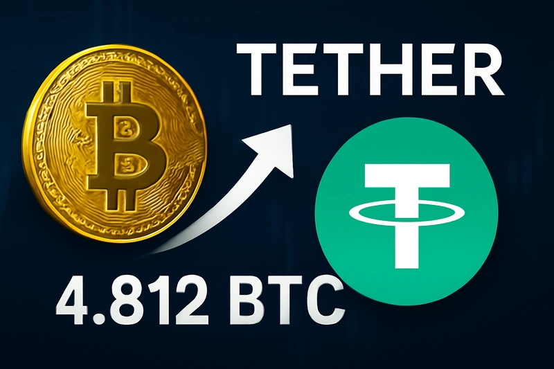 Tether laajentaa bitcoin-omistuksiaan ostamalla 4 812 BTC:tä