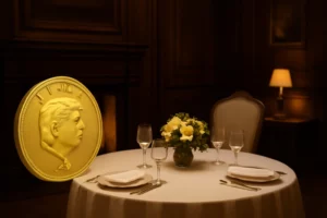 Trump isännöi yksityisen illallisen johtaville $TRUMP-memecoin-sijoittajille