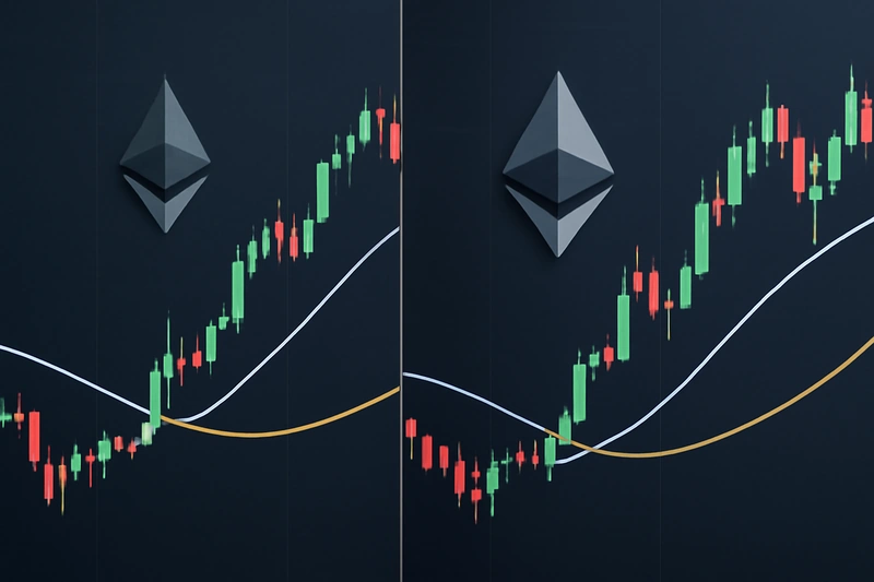 Kultaisen ristin muodostuminen Ethereumin kaaviossa – toistuvatko historian tapahtumat?